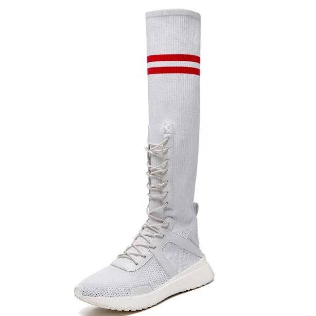 Fashionable Flats Sports Boots Women Lace up Knee High Sneakers Booties Calf High Lady Casual Long Boots, Black white
Fashionable Flats Sports Boots Women Lace up Knee High Sneakers Booties Calf High Lady Casual Long Boots, Black white