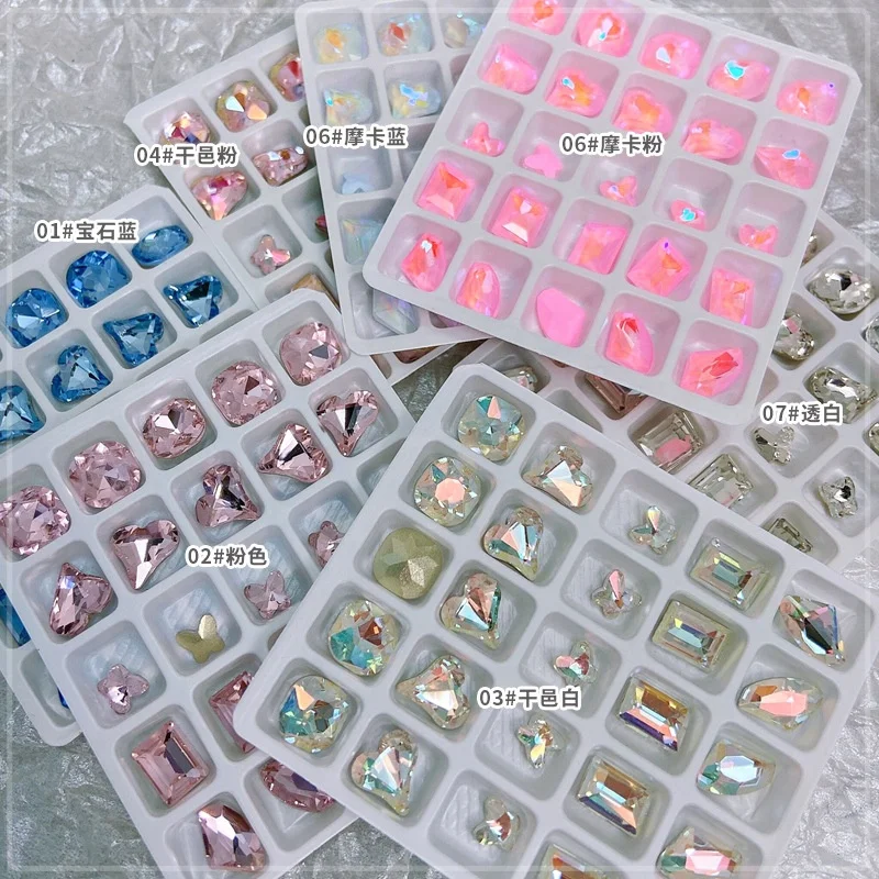 25Pcs Box Nail Sharp Bottom Crystal Stone Diamond White Pink Twisted Fat Square Large Nail Crystal Set Nail Rhinestone
25Pcs Box Nail Sharp Bottom Crystal Stone Diamond White Pink Twisted Fat Square Large Nail Crystal Set Nail Rhinestone