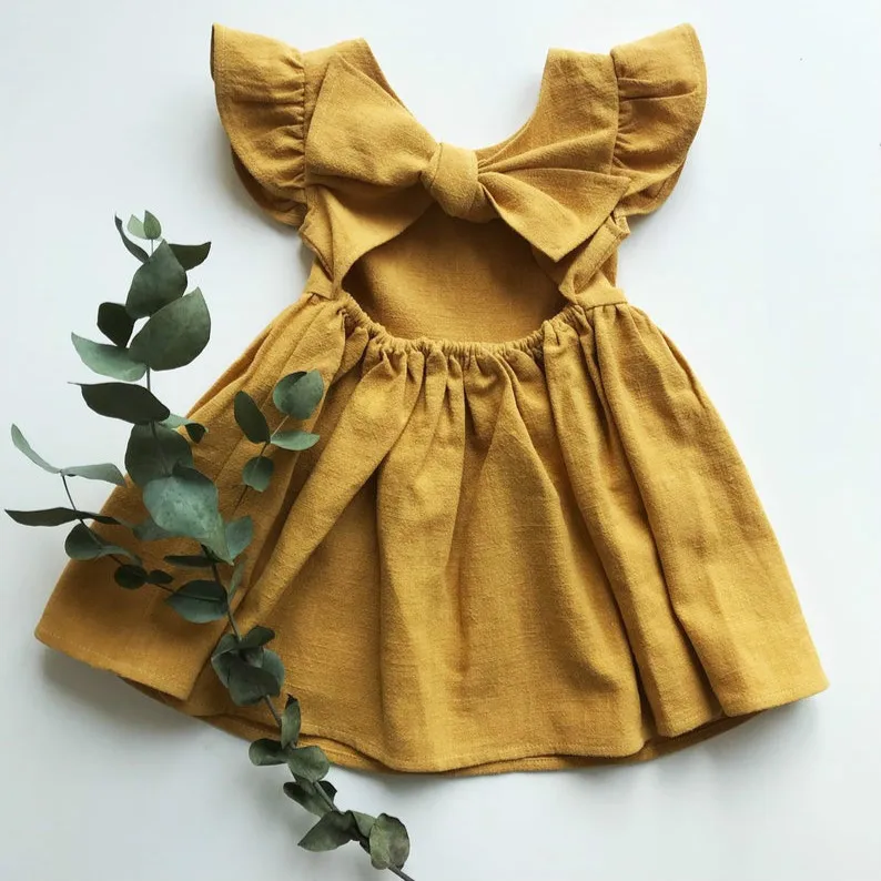 Summer Fashion Girls Dress Linen Cotton Ruffle Sleeve Organic Fabric Baby Kids Flutter Dress
Summer Fashion Girls Dress Linen Cotton Ruffle Sleeve Organic Fabric Baby Kids Flutter Dress
