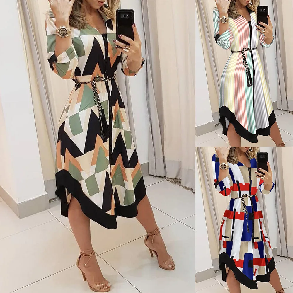 Spring Summer Lady Cover Up Women's Shirt Clothing Dress Wave Print Long Sleeve V-Neck Casual Loose Long Sleeve Blouse Su Dress
Spring Summer Lady Cover Up Women's Shirt Clothing Dress Wave Print Long Sleeve V-Neck Casual Loose Long Sleeve Blouse Su Dress