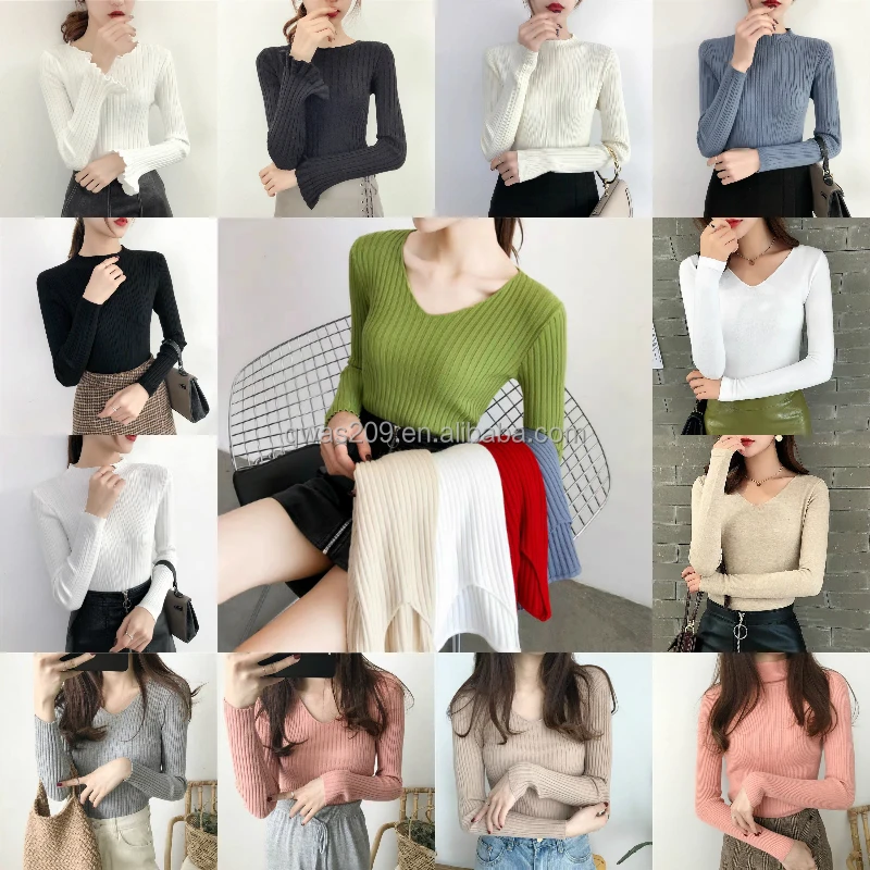 new women's bottom top Korean edition solid color pullover chui chui neck long sleeve knitted high neck stretch sweater for woma
new women's bottom top Korean edition solid color pullover chui chui neck long sleeve knitted high neck stretch sweater for woma