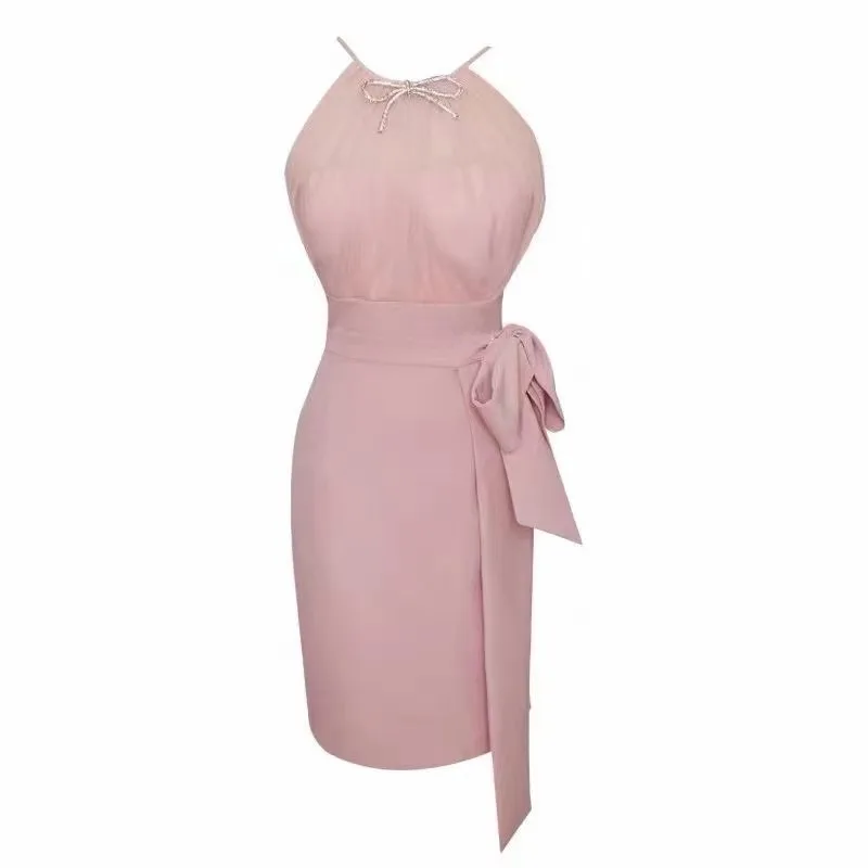 2021 Fashion Sexy Halter Backless Sleeveless Plain Pink Women Mini Dress Strap Elegant Ladies Party Evening Club Dress for Girls
2021 Fashion Sexy Halter Backless Sleeveless Plain Pink Women Mini Dress Strap Elegant Ladies Party Evening Club Dress for Girls