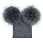 Brand kids pompom beanie hat winter crochet hat