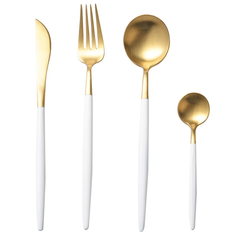 Creative restaurant cafe wedding flatware,stainless steel matte silver gold white cutlery set, Gold silver white
Creative restaurant cafe wedding flatware,stainless steel matte silver gold white cutlery set, Gold silver white