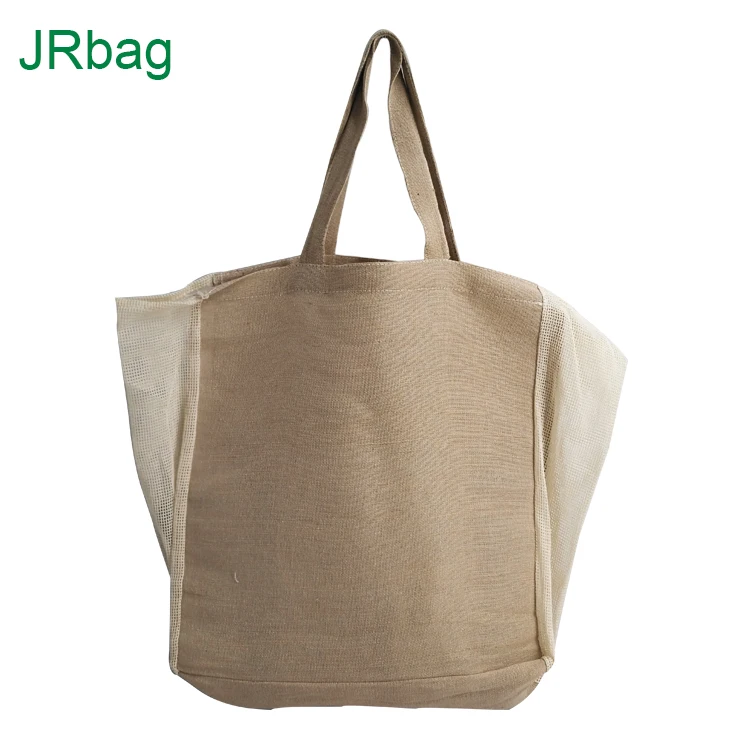 China Eco Food Grade Reusable Custom Large Cotton Mesh Oversized Jute Shopping Tote Bag for Grocery Shopping Bag, Natural 
China Eco Food Grade Reusable Custom Large Cotton Mesh Oversized Jute Shopping Tote Bag for Grocery Shopping Bag, Natural