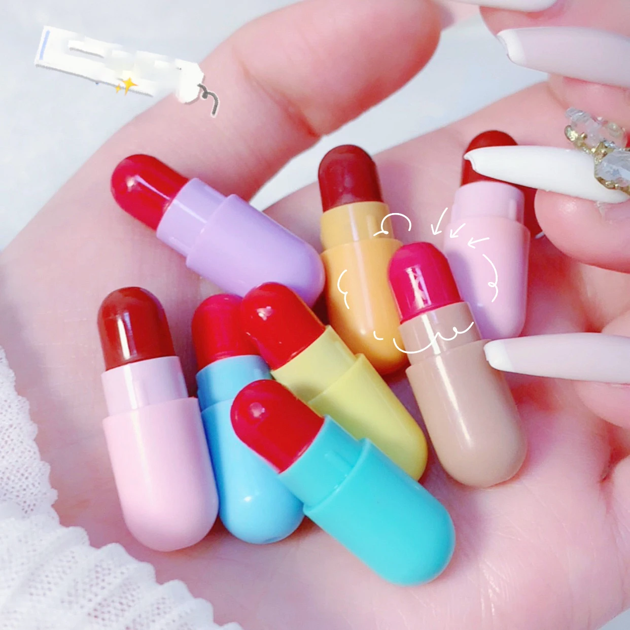 Cosmetic Makeup Candy Color Long Lasting Waterproof Matte Velvet Mini Star And Capsule Lipstick Set, As the picture shows
Cosmetic Makeup Candy Color Long Lasting Waterproof Matte Velvet Mini Star And Capsule Lipstick Set, As the picture shows