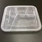 Environmentally 5 Compartment Disposable Plastic food Container Disposable take away lunch box