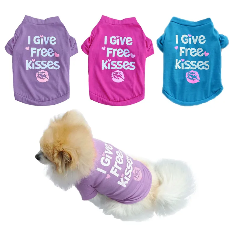 Home Dogs Supplies I Give Free Kisses Letter Spring and Summer Pets Vest T-shirt Pet Clothes Dog Apparel Products, 3 colors to choose
Home Dogs Supplies I Give Free Kisses Letter Spring and Summer Pets Vest T-shirt Pet Clothes Dog Apparel Products, 3 colors to choose