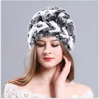 Fur Winter Hat Rabbit Rabbit Fur Winter Hat Custom Russian Fur Winter Hat Womens Fur Beanie Knit Rex Rabbit Fur Hat