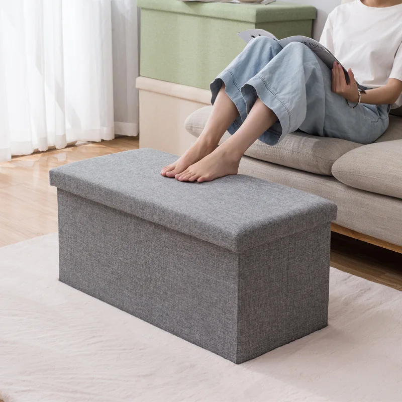 Folding Cotton And Linen Storage Stool Multi-Functional Storage Sofa Stool Sitting Box Rectangular Oversize Cloth Stool
Folding Cotton And Linen Storage Stool Multi-Functional Storage Sofa Stool Sitting Box Rectangular Oversize Cloth Stool
