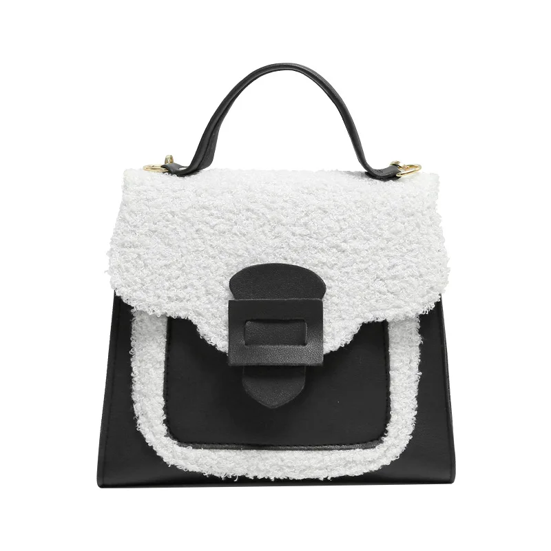 Summer and autumn new trend fashion all-match plush shoulder diagonal female bag, Black
Summer and autumn new trend fashion all-match plush shoulder diagonal female bag, Black
