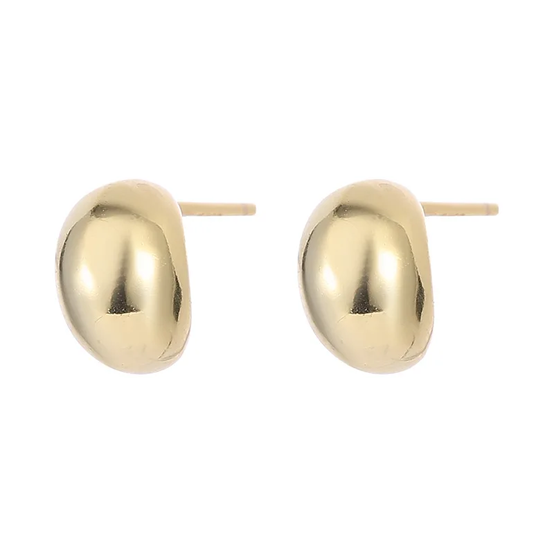 minimalist 925 sterling silver plain golden beans shape gold plated stud earrings for women dropshipping products 2023
minimalist 925 sterling silver plain golden beans shape gold plated stud earrings for women dropshipping products 2023