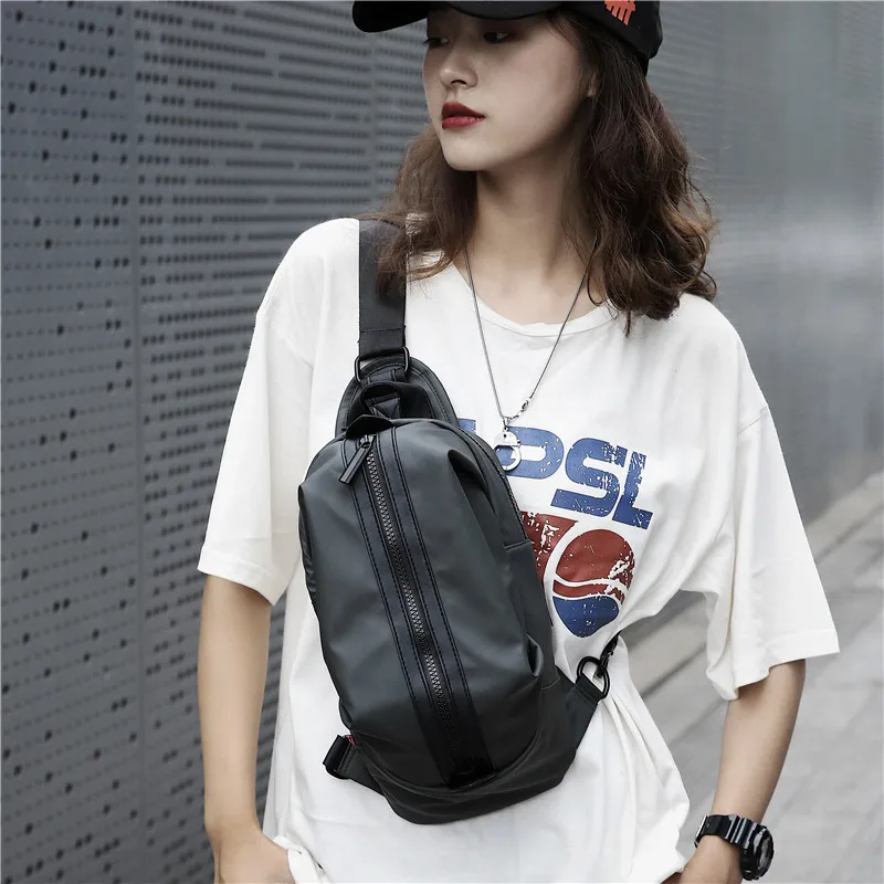 Wholesale Waterproof Nylon Chest Bag Custom Chest Pack Shoulder Crossbody Sling Bag for Girls, Shown
Wholesale Waterproof Nylon Chest Bag Custom Chest Pack Shoulder Crossbody Sling Bag for Girls, Shown