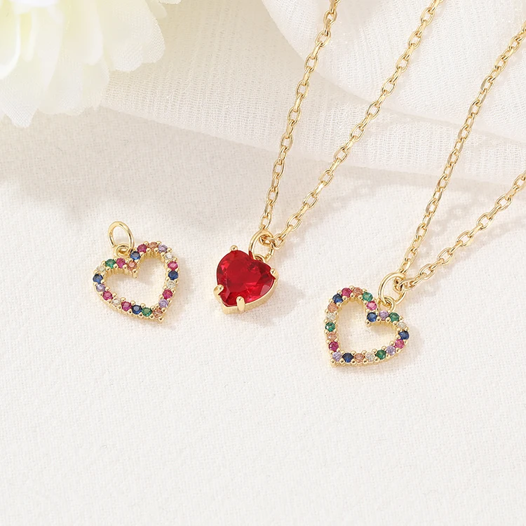JIEXING Jewelry Making Accessories Color CZ 14K gold Plated Hollow Tiny Heart Shape Pendant Charms
JIEXING Jewelry Making Accessories Color CZ 14K gold Plated Hollow Tiny Heart Shape Pendant Charms
