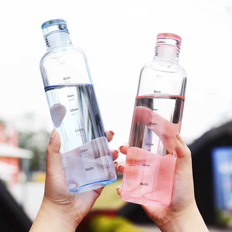 Hot selling high borosilicate gradient glass water bottle with time marker, As picture
Hot selling high borosilicate gradient glass water bottle with time marker, As picture