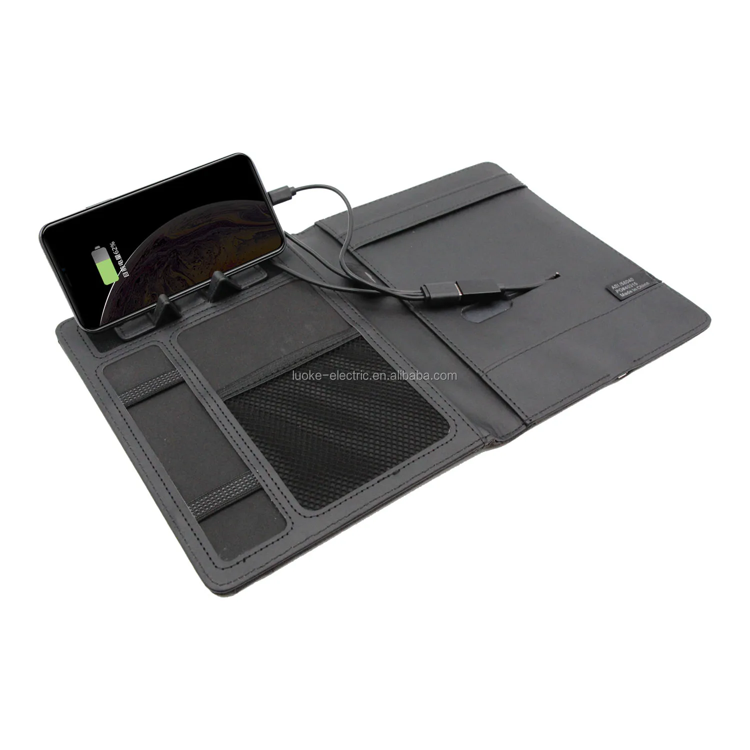 folder powerbank zipper notebook power bank diary business gift