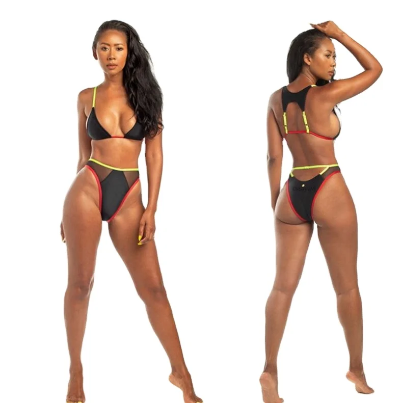 

New Stylish OEM NO MOQ Sexy Girl Brazilian Bikinis Hot Sell two piece Women swimsuit Swimwear for 2021, As picture