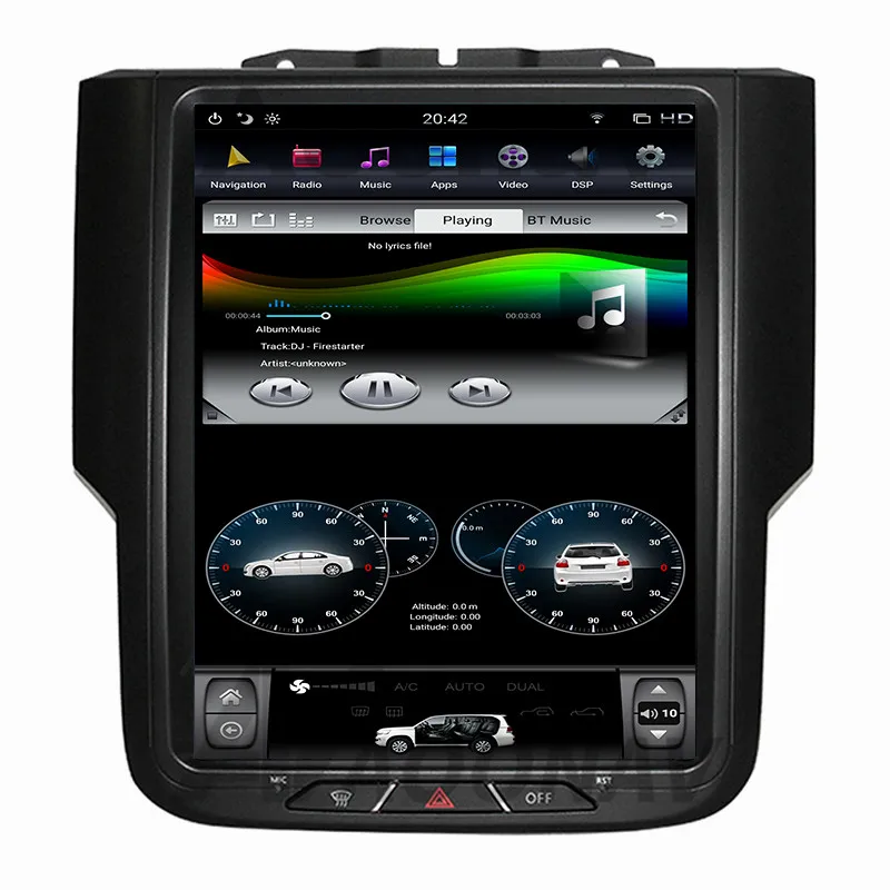 Car Tesla style vertical screen GPS navigation10.4 inch auto Radio Player For dodge ram 2013 support manual AC Car video player
Car Tesla style vertical screen GPS navigation10.4 inch auto Radio Player For dodge ram 2013 support manual AC Car video player