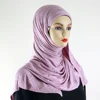 Wholesale Plain georgette scarf jersey cotton hijab muslim borong tudung woman shawl