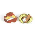 Mini Animal Small Squirrel Cute Cartoon Custom Brooch Hard Enamel Lapel Pins