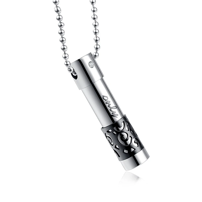 Men Women Perfume Holder Cremation Urn Keepsake Necklace Stainless Steel Jewelry Hollow Tube Pendant with Chain, Black blue purple pink gold
Men Women Perfume Holder Cremation Urn Keepsake Necklace Stainless Steel Jewelry Hollow Tube Pendant with Chain, Black blue purple pink gold