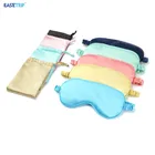 Promotion Private Label Drawstring Bag Portable Travel Luxury Adjustable Sleep Silk Satin Eye Mask