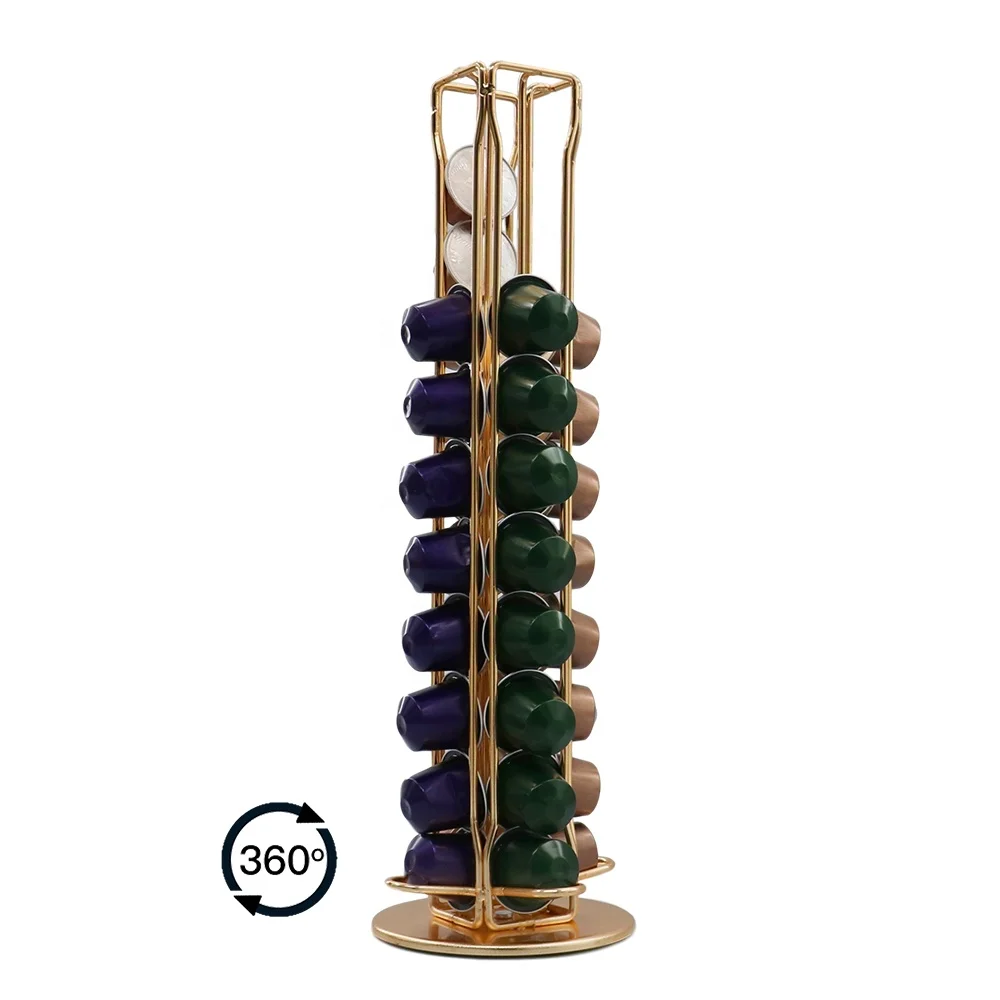 Coffee Pod Holder Rotating Rack Coffee Capsule Stand Capsules Storage dolce gusto Coffee Capsule holder, Gold
Coffee Pod Holder Rotating Rack Coffee Capsule Stand Capsules Storage dolce gusto Coffee Capsule holder, Gold