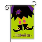 Halloween Style Double Sided Block Microfiber Garden Flag