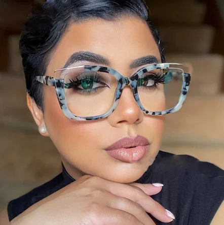 2054 Oversized Acetate Glasses For Women Fashion Cat Eye Anti Blue Lens Eyewear Brand Designer Lady Printing Eyeglasses Frame
2054 Oversized Acetate Glasses For Women Fashion Cat Eye Anti Blue Lens Eyewear Brand Designer Lady Printing Eyeglasses Frame