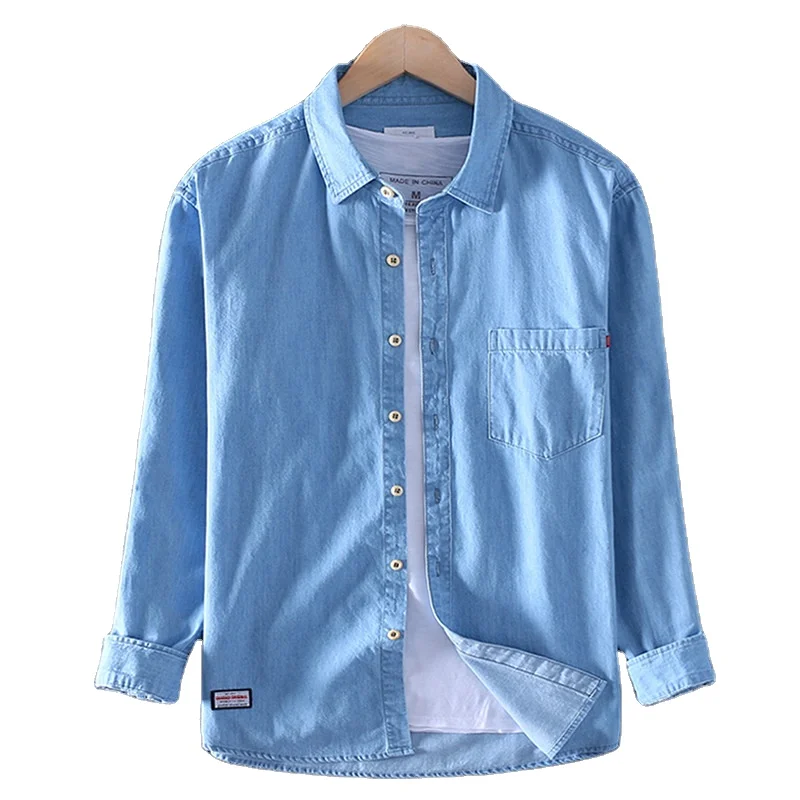 wholesale bulk friendly natural men's button up fit organic long sleeve casual men Denim stock T-shirt
wholesale bulk friendly natural men's button up fit organic long sleeve casual men Denim stock T-shirt