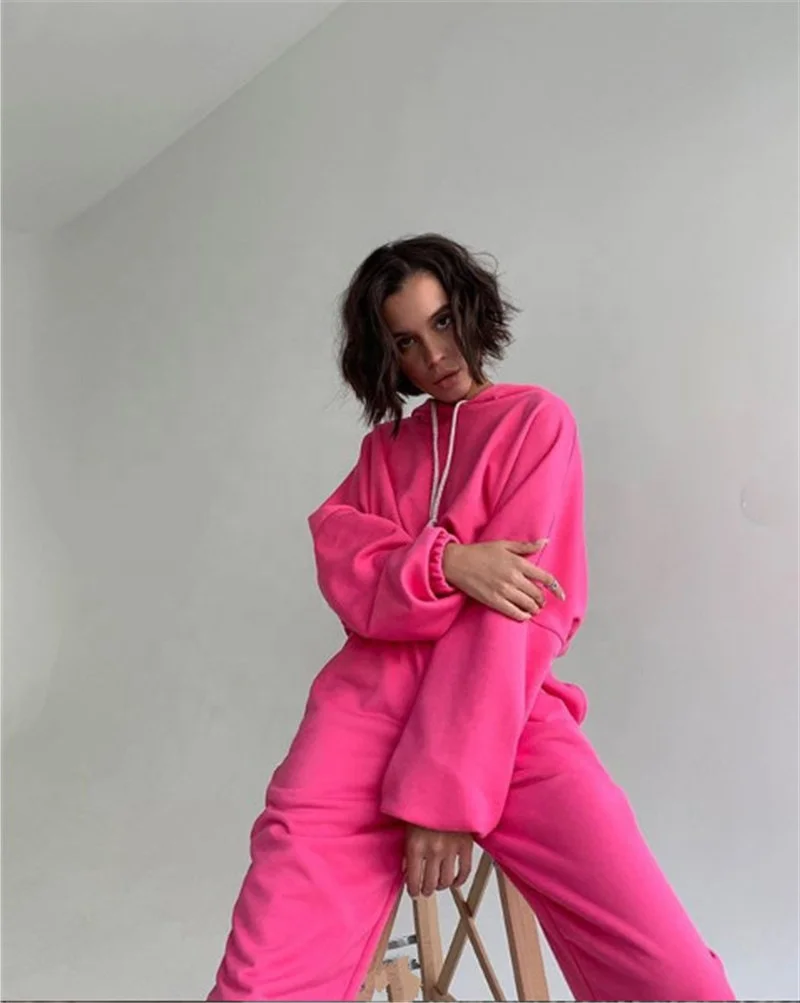 2021 Winter Sports Tracksuit Outfits Women Crop Hoodie Set Two Piece Sweater Set Women Solid Color Pink Set Women Clothing
2021 Winter Sports Tracksuit Outfits Women Crop Hoodie Set Two Piece Sweater Set Women Solid Color Pink Set Women Clothing