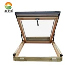 Solar skylight with manual skylight opener and aluminium skylight covers