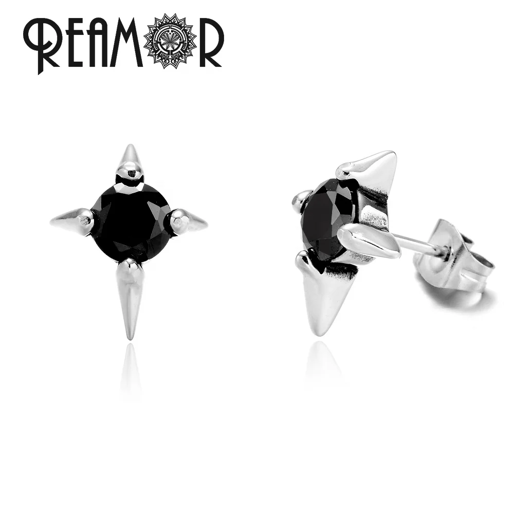 REAMOR Women Men Jesus Cross Stud Earring with Black Crystal Stainless Steel Piercing Stud Ear Jewelry for Men Women Daily Life, Silver color
REAMOR Women Men Jesus Cross Stud Earring with Black Crystal Stainless Steel Piercing Stud Ear Jewelry for Men Women Daily Life, Silver color
