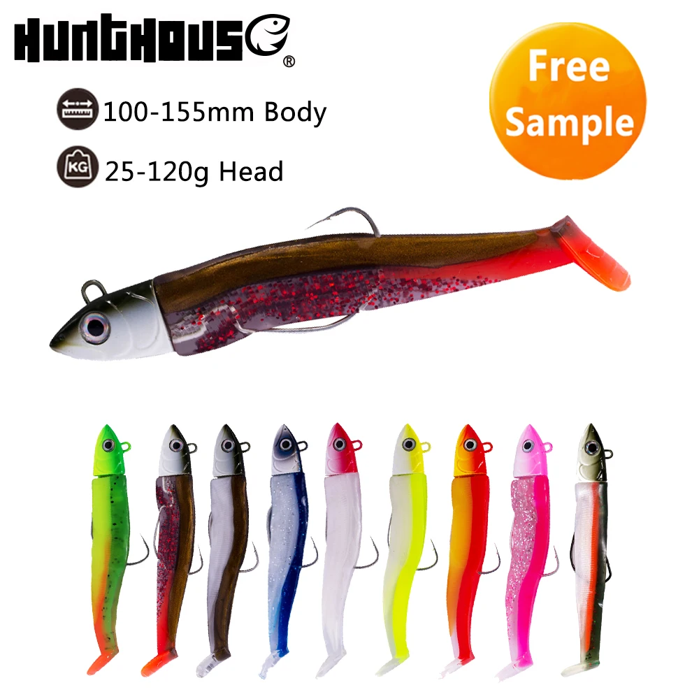 HuntHouse Plastic Fishing Lure Soft Bait Shad black minnow Silicone Lure, Various colors
HuntHouse Plastic Fishing Lure Soft Bait Shad black minnow Silicone Lure, Various colors