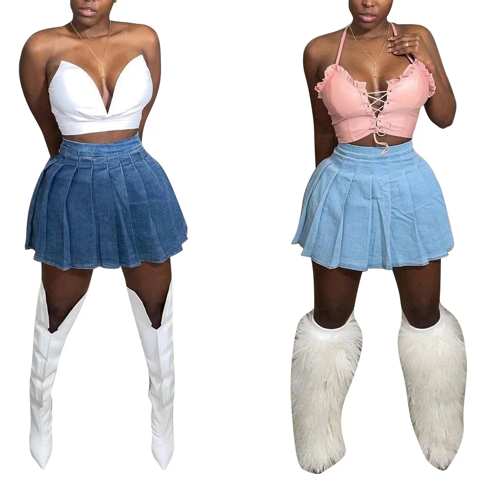 Plus Sizes Summer Ruched Skirt A Line Jeans Stretch Denim High Waist Jeans Skirt Women Denim Skirt for Womans
Plus Sizes Summer Ruched Skirt A Line Jeans Stretch Denim High Waist Jeans Skirt Women Denim Skirt for Womans