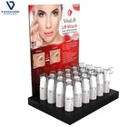 Custom Beauty Cosmetic Display Stand, Round Hole Acrylic Rack, Face Cream Counter Display Stand For Makeup