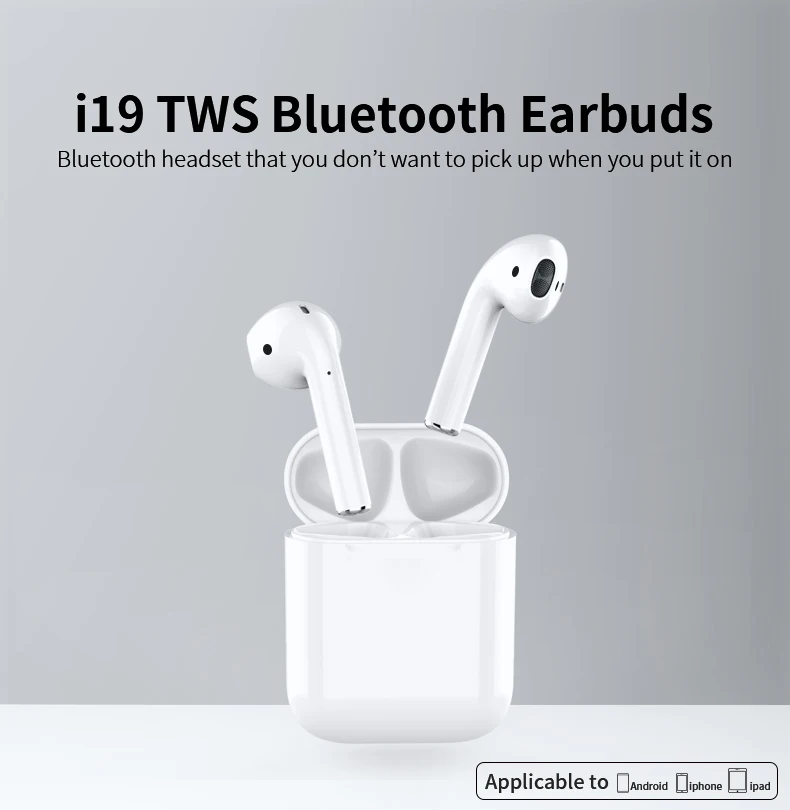 i19 tws pop-up window Headset blue tooth wireless touch function Earphone automatic pairing Headphone Earbud - ANKUX.COM