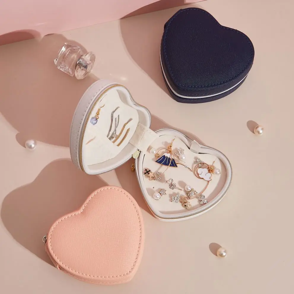 Wholesale Price Small Leather Velvet Ring Earring Storage Pink Organizador De Joyas Travel Heart Shape Woman Jewelry Box, Orage-pink ,blue ,white
Wholesale Price Small Leather Velvet Ring Earring Storage Pink Organizador De Joyas Travel Heart Shape Woman Jewelry Box, Orage-pink ,blue ,white