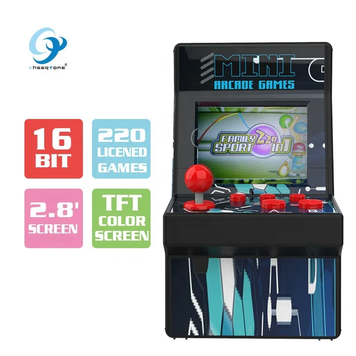

2020 Factory wholesale portable 16bit retro mini arcade console CT-882X, Black