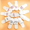 Pajamas party cotton bridal party slippers color English bronzing letters disposable party bridesmaids slippers for women
