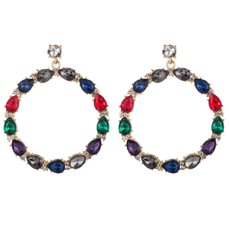 2021 Sailing Jewelry Colorful Round Earrings Round Diamond Hoop Earrings Large Circle Glass Diamond Hoop Earrings
2021 Sailing Jewelry Colorful Round Earrings Round Diamond Hoop Earrings Large Circle Glass Diamond Hoop Earrings