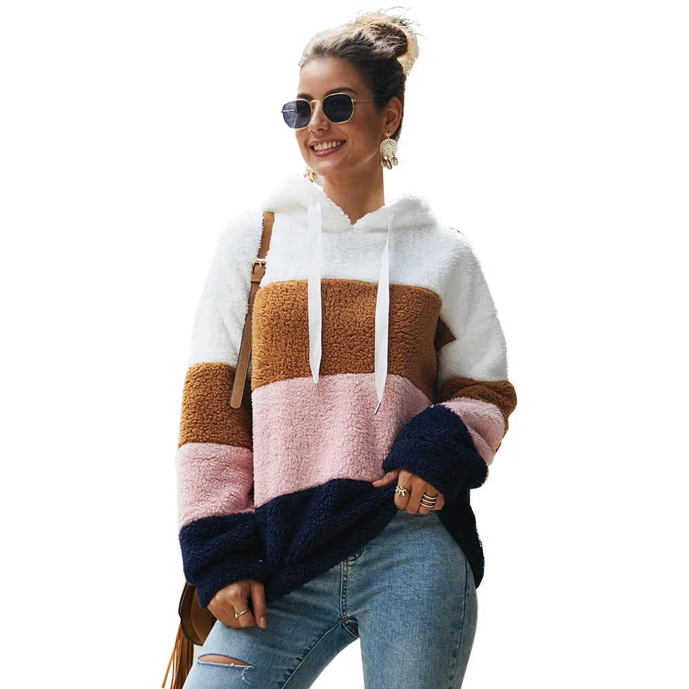 Fashion style thick warm winter cheap matching colors fuzzy faux fur coat fleece hoodie, 3 colors
Fashion style thick warm winter cheap matching colors fuzzy faux fur coat fleece hoodie, 3 colors