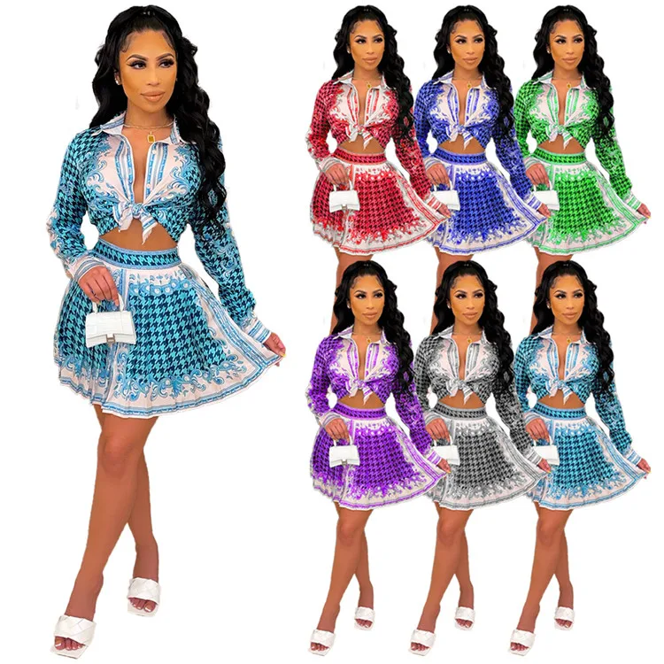 New Arrival Ladies 2 Piece Suits Long Sleeve Shirt Pleated Autumn Women Two Piece Skirts Set, Picture shown
New Arrival Ladies 2 Piece Suits Long Sleeve Shirt Pleated Autumn Women Two Piece Skirts Set, Picture shown