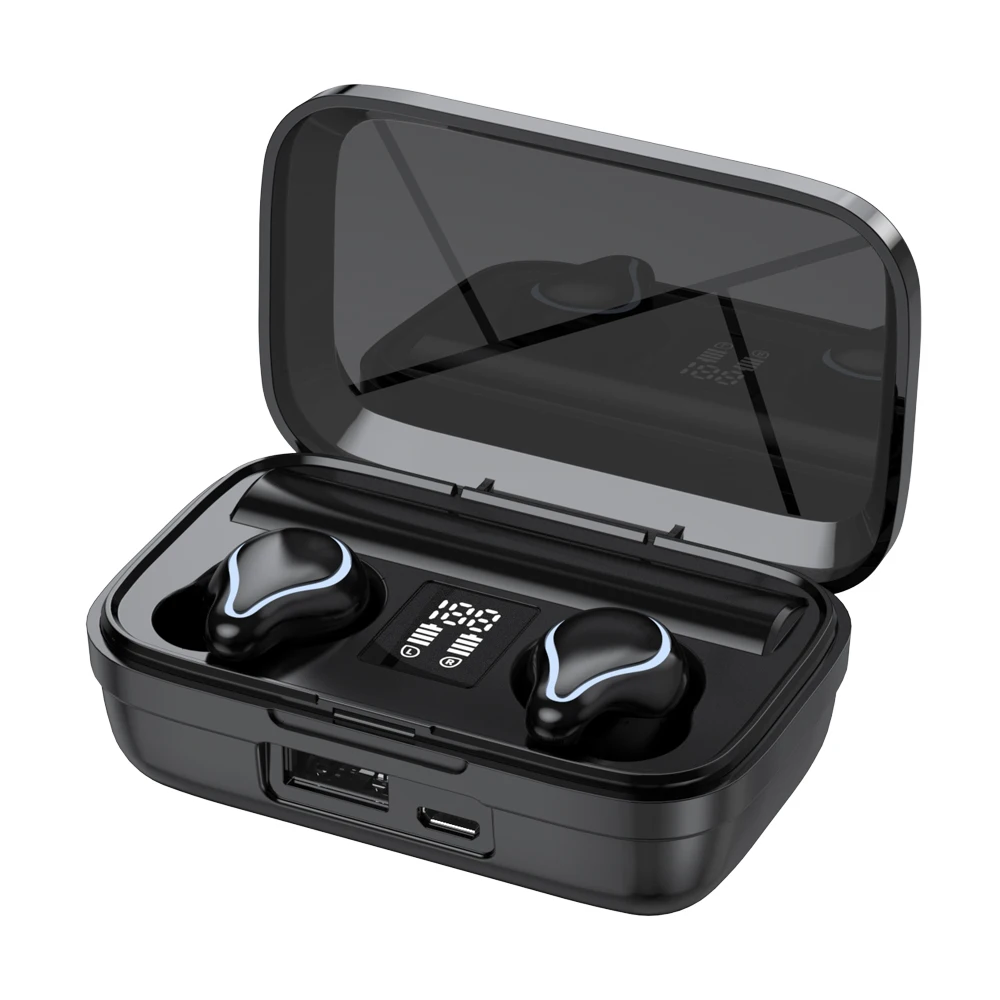 SK1 TWS Wireless earbuds Touch Headsets In The Ear 20 Hours Music Sport Waterproof Headphones earphones for phones, Black
SK1 TWS Wireless earbuds Touch Headsets In The Ear 20 Hours Music Sport Waterproof Headphones earphones for phones, Black