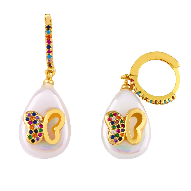 2020 New Round Natural Shell Animal Butterfly Drop Earrings Rainbow Cubic Zirconia Elephant Clip On Drop Earring For Girls, Picture
2020 New Round Natural Shell Animal Butterfly Drop Earrings Rainbow Cubic Zirconia Elephant Clip On Drop Earring For Girls, Picture