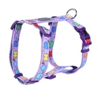 Customized Pet Accessories Private Label Sublimation Pet Harness for Dogs , Heat Transfer Nylon Webbing Pet Dog Harness