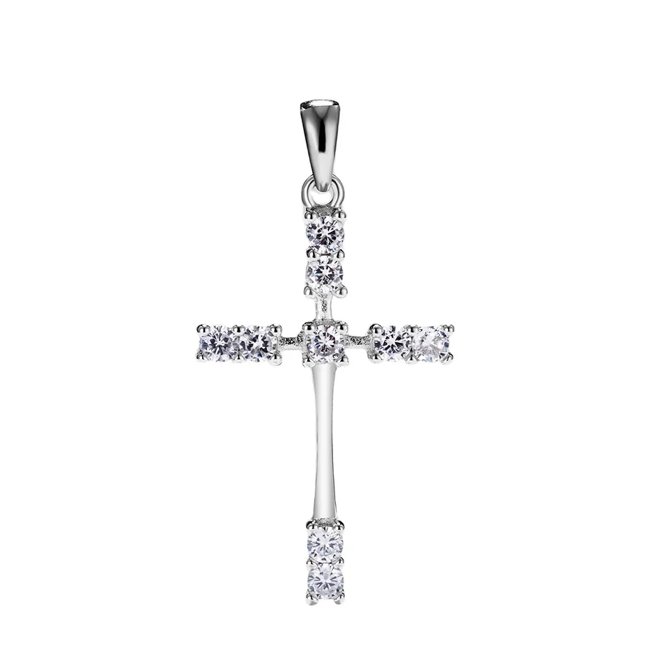 High Quality 925 Sterling Silver Cross Pendant Bling Cubic Zirconia Cross Chain Pendant fit original necklace For Woman jewelry
High Quality 925 Sterling Silver Cross Pendant Bling Cubic Zirconia Cross Chain Pendant fit original necklace For Woman jewelry