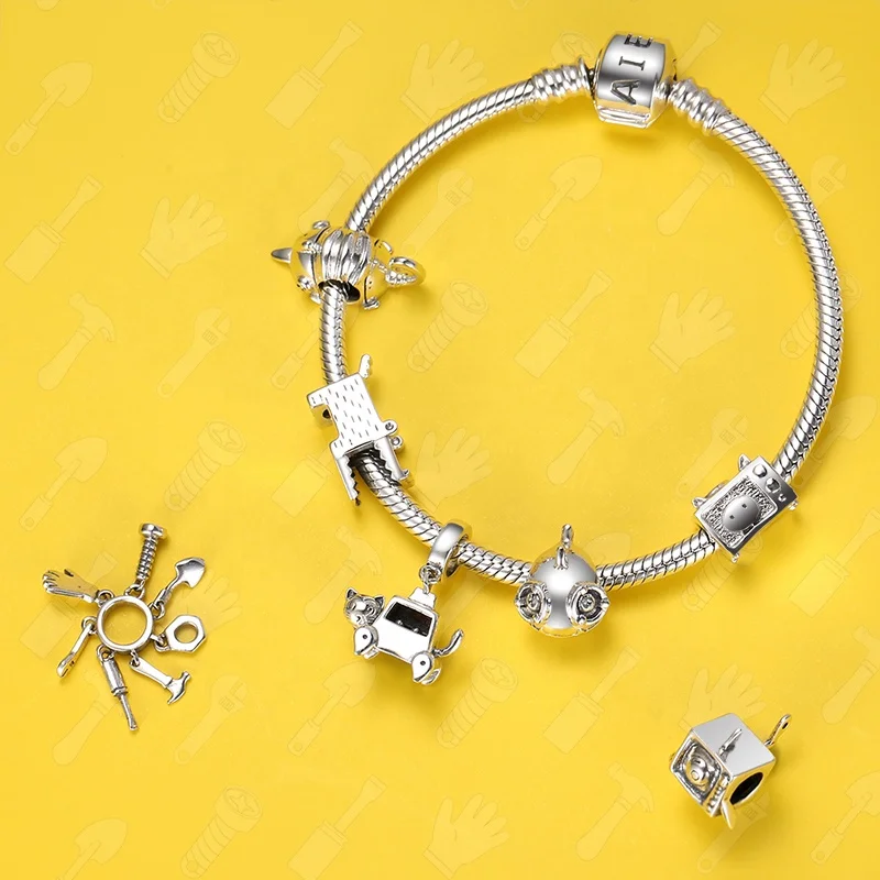 Real 925 sterling silver Mechanical Design Series Cute Pig Pattern Oven Charms DIY Bead for Women Bracelet Fine Jewelry
Real 925 sterling silver Mechanical Design Series Cute Pig Pattern Oven Charms DIY Bead for Women Bracelet Fine Jewelry