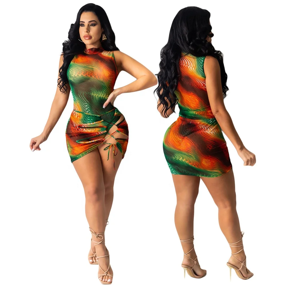 2021 Spring Summer Ladies Mini Linen Dress Printed Sexy Bandage Mesh Dresses For Women Trendy, Picture color
2021 Spring Summer Ladies Mini Linen Dress Printed Sexy Bandage Mesh Dresses For Women Trendy, Picture color