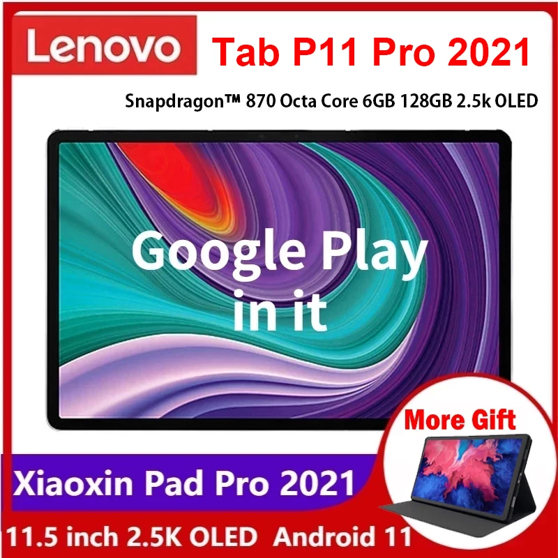 

Global Firmware Lenovo Tab P11 Pro 2021 Snapdragon 870 Octa Core 6GB RAM 128GB 11.5 Inch 2.5K OLED Tablet Android 11 XiaoXin Pad